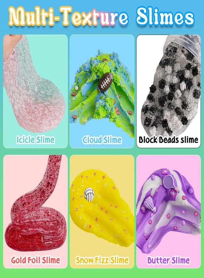 Joytry Sports Slime Kit 20oz (6x100ml) - Cloud, Butter, Clear Slime Variety Pack for Kids & Adults, Stress Relief Sensory Toys, Fun Birthday Gift for Boys & Girls - Image 3